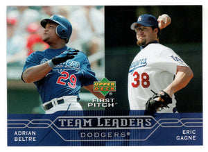 Adrian Beltre - Eric Gagne - Los Angeles Dodgers - Team Leaders (MLB Baseball Card) 2005 Upper Deck First Pitch # 275 Mint