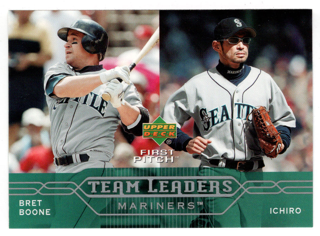 Bret Boone - Ichiro Suzuki - Seattle Mariners - Team Leaders (MLB Baseball Card) 2005 Upper Deck First Pitch # 286 Mint