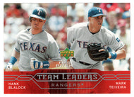 Hank Blalock - Mark Teixeira - Texas Rangers - Team Leaders (MLB Baseball Card) 2005 Upper Deck First Pitch # 289 Mint