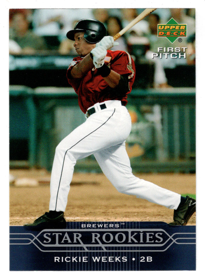 Rickie Weeks SP - Milwaukee Brewers - Star Rookies (MLB Baseball Card) 2005 Upper Deck First Pitch # 310 Mint