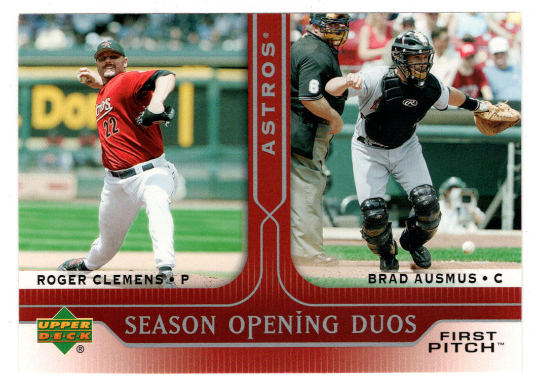 Roger Clemens - Brad Ausmus SP - Houston Astros - Season Opening Duos (MLB Baseball Card) 2005 Upper Deck First Pitch # 328 Mint