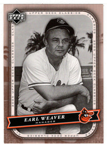 Earl Weaver - Baltimore Orioles (MLB Baseball Card) 2005 Upper Deck Classics # 28 Mint