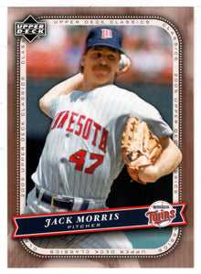 Jack Morris - Minnesota Twins (MLB Baseball Card) 2005 Upper Deck Clas –  PictureYourDreams