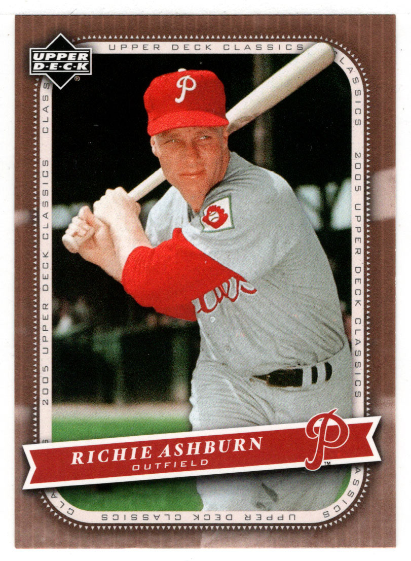 Richie Ashburn, outfielder of the Philadelphia Phillies is shown