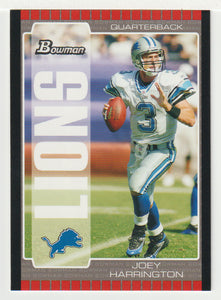 Joey Harrington - Detroit Lions (NFL Football Card) 2005 Bowman # 35 Mint