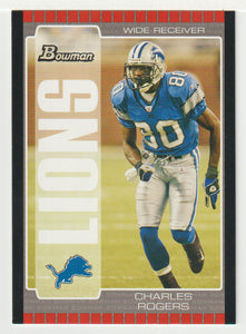 Charles Rogers - Detroit Lions (NFL Football Card) 2005 Bowman # 50 Mint