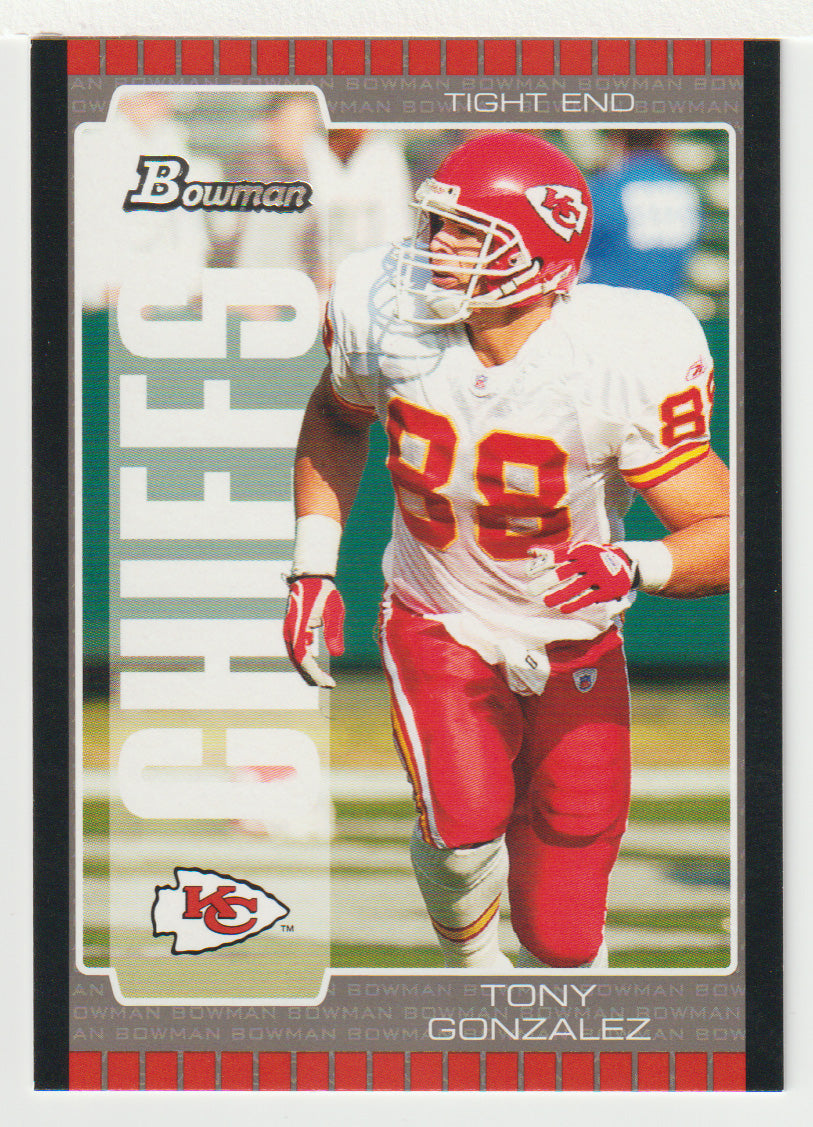 Tony Gonzalez - Kansas City Chiefs (NFL Football Card) 2005 Bowman # 105 Mint
