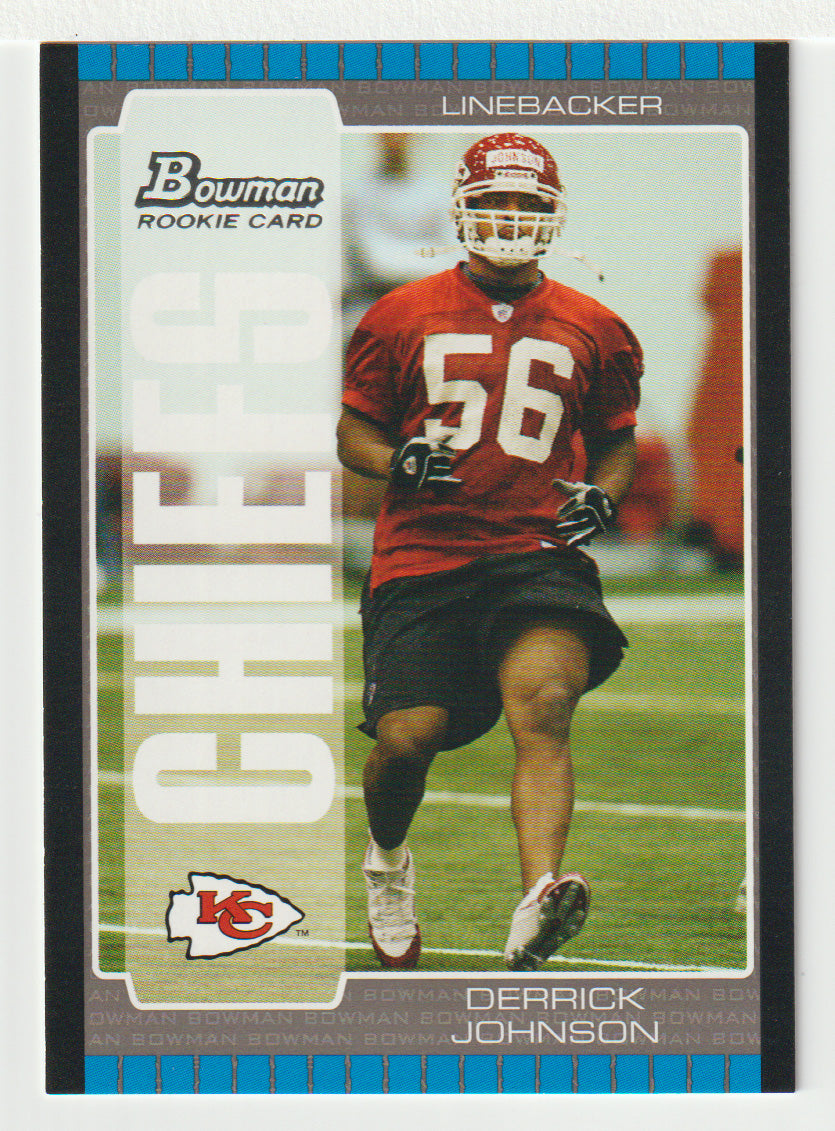 Derrick Johnson RC - Kansas City Chiefs (NFL Football Card) 2005 Bowman # 117 Mint