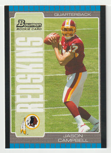 Jason Campbell RC - Washington Redskins (NFL Football Card) 2005 Bowman # 128 Mint