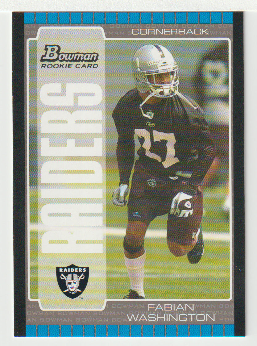 Fabian Washington RC - Oakland Raiders (NFL Football Card) 2005 Bowman # 135 Mint