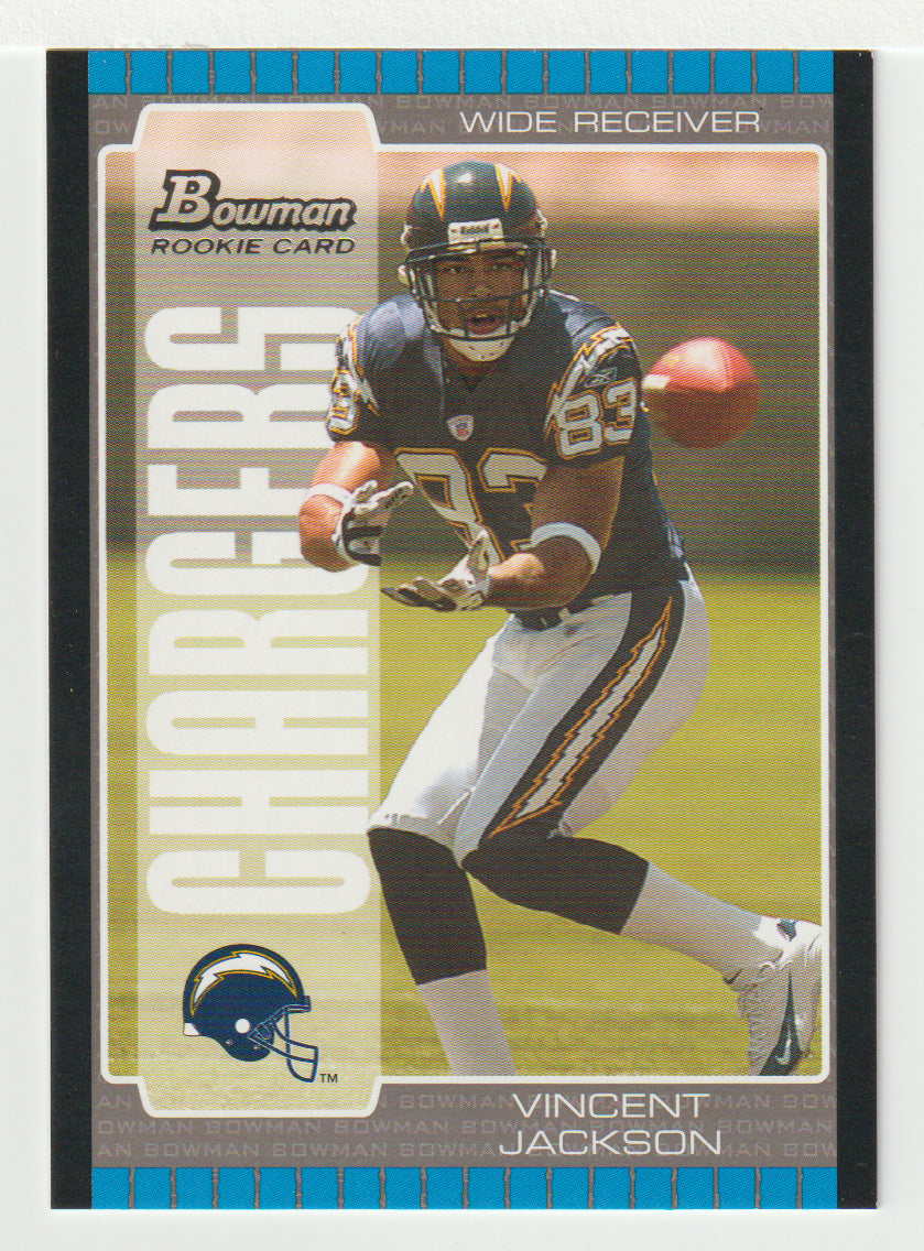 Vincent Jackson RC - San Diego Chargers (NFL Football Card) 2005 Bowman # 136 Mint