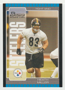 Heath Miller RC - Pittsburgh Steelers (NFL Football Card) 2005 Bowman # 140 Mint