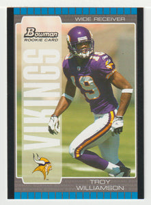 Troy Williamson RC - Minnesota Vikings (NFL Football Card) 2005 Bowman # 142 Mint
