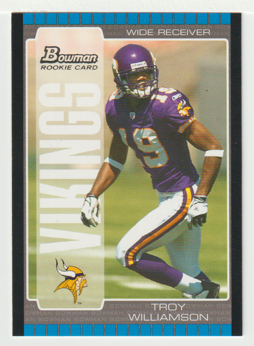Troy Williamson RC - Minnesota Vikings (NFL Football Card) 2005 Bowman # 142 Mint