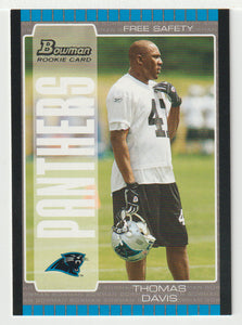 Thomas Davis RC - Carolina Panthers (NFL Football Card) 2005 Bowman # 146 Mint