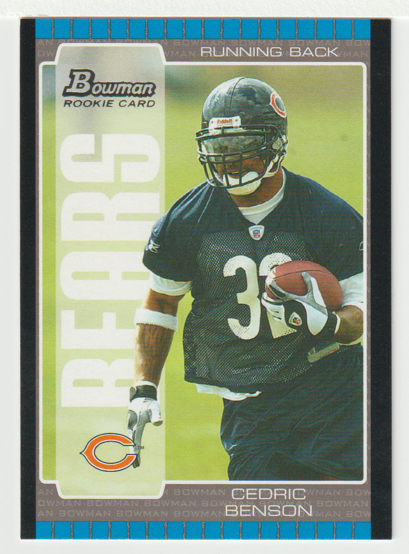 Cedric Benson RC - Chicago Bears (NFL Football Card) 2005 Bowman # 147 Mint