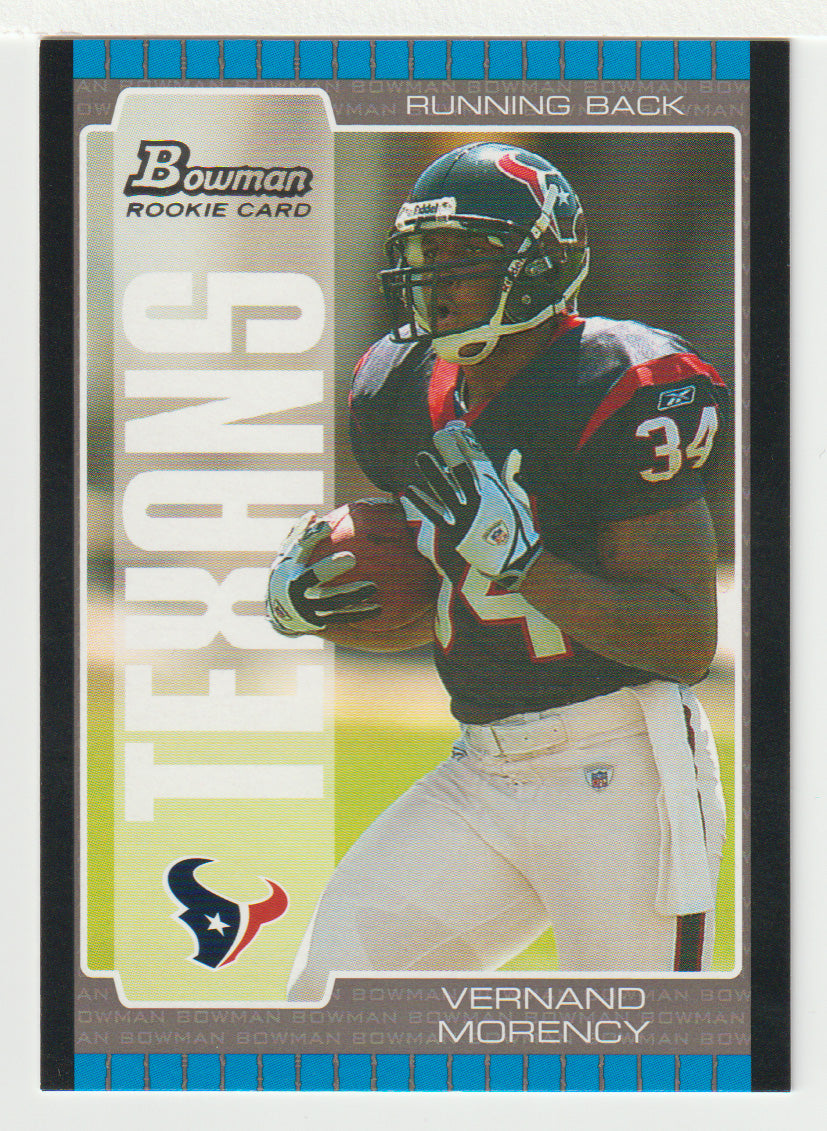 Vernand Morency RC - Houston Texans (NFL Football Card) 2005 Bowman # 149 Mint