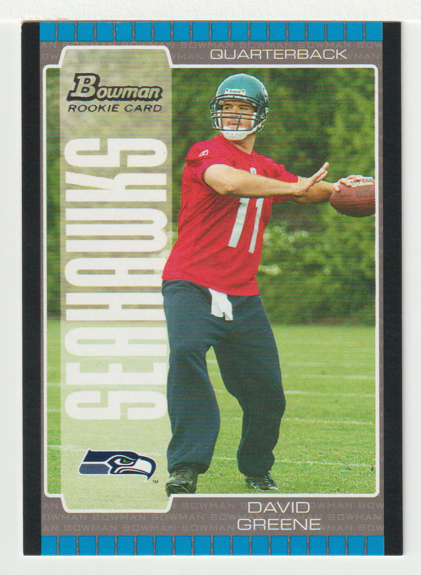 David Greene RC - Seattle Seahawks (NFL Football Card) 2005 Bowman # 161 Mint