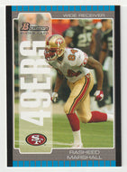 Rasheed Marshall RC - San Francisco 49ers (NFL Football Card) 2005 Bowman # 185 Mint
