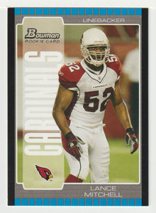 Lance Mitchell RC - Arizona Cardinals (NFL Football Card) 2005 Bowman # 192 Mint