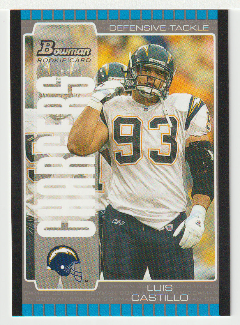 Luis Castillo RC - San Diego Chargers (NFL Football Card) 2005 Bowman # 209 Mint