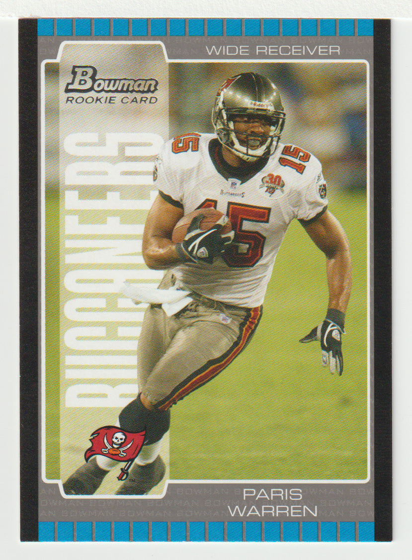 Paris Warren RC - Tampa Bay Buccaneers (NFL Football Card) 2005 Bowman # 210 Mint