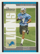 Steve Savoy RC - Detroit Lions (NFL Football Card) 2005 Bowman # 224 Mint