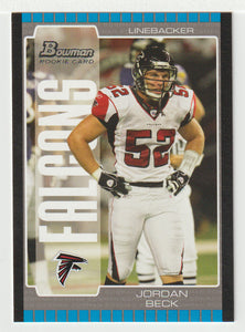 Jordan Beck RC - Atlanta Falcons (NFL Football Card) 2005 Bowman # 229 Mint