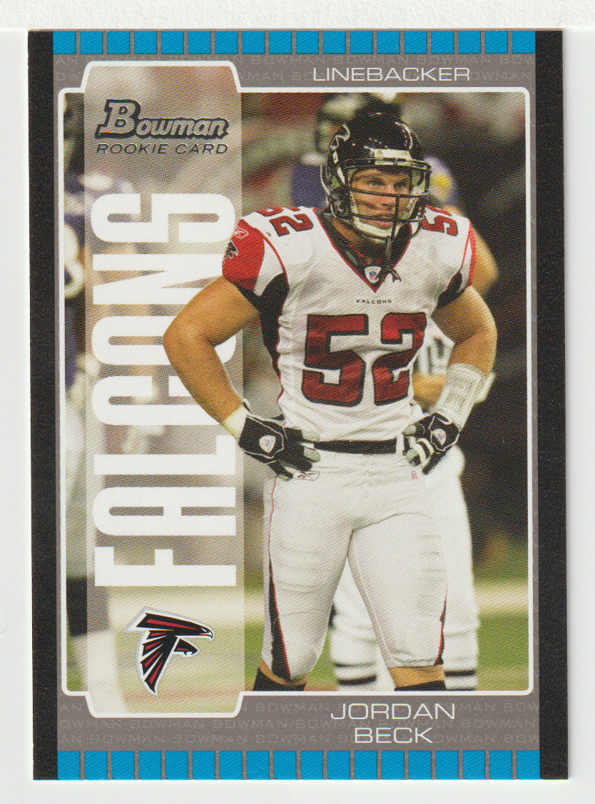 Jordan Beck RC - Atlanta Falcons (NFL Football Card) 2005 Bowman # 229 Mint