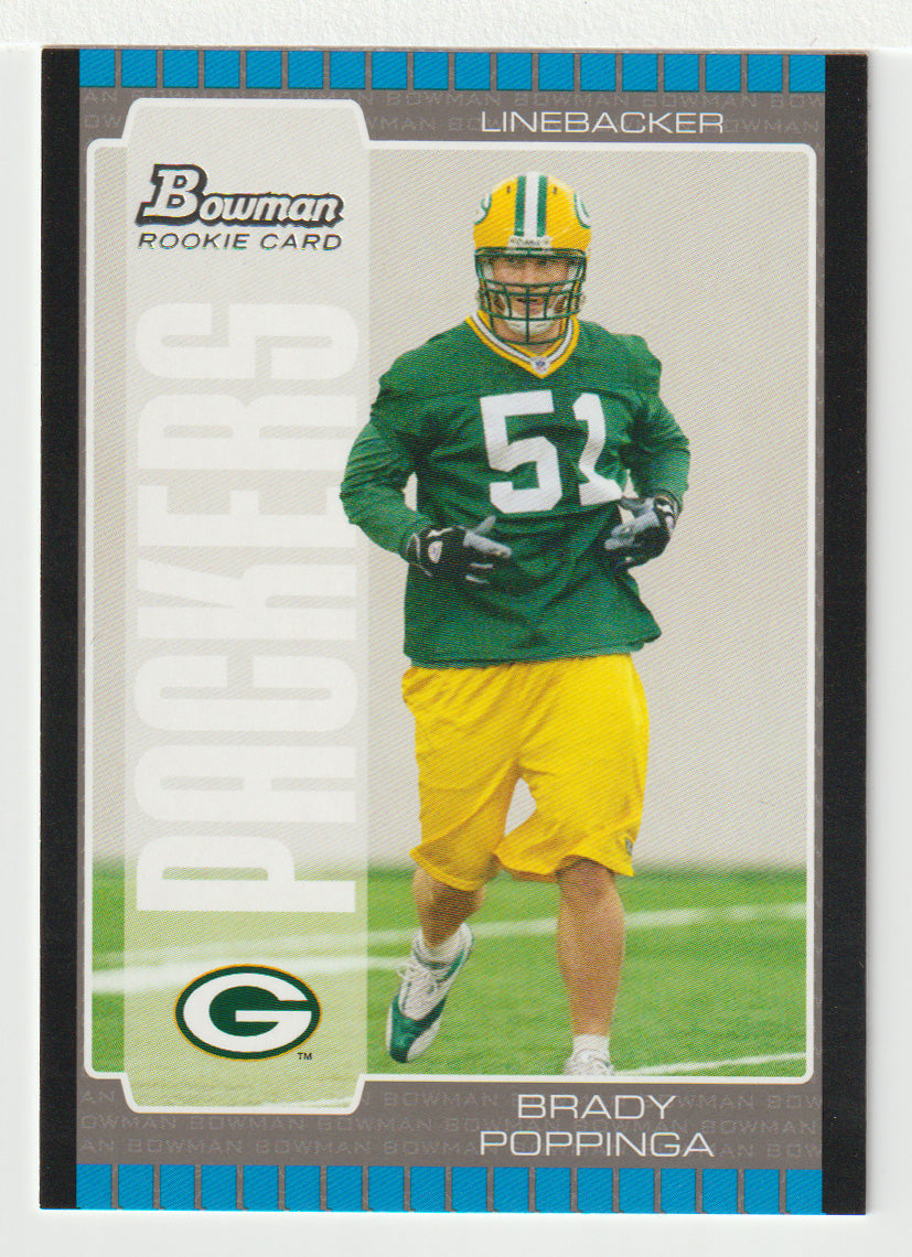Brady Poppinga RC - Green Bay Packers (NFL Football Card) 2005 Bowman # 233 Mint