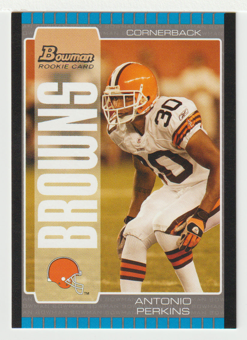 Antonio Perkins RC - Cleveland Browns (NFL Football Card) 2005 Bowman # 256 Mint