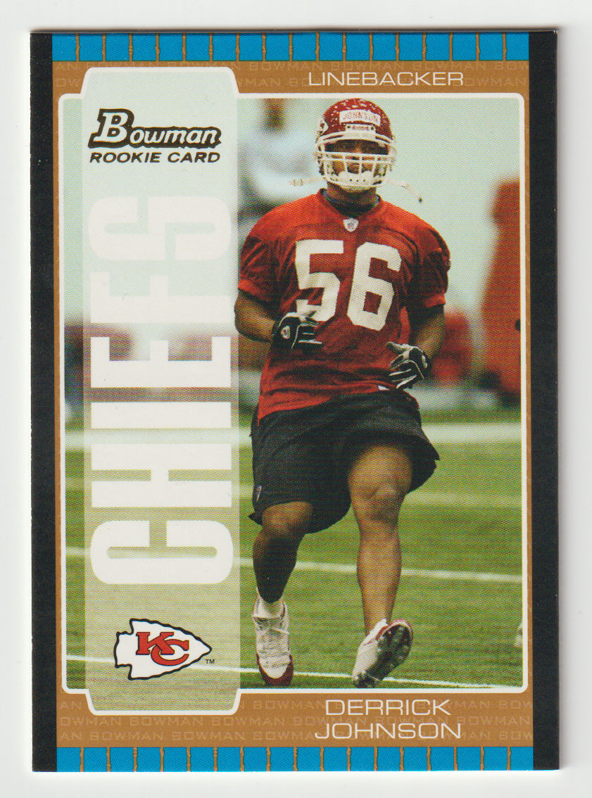 Derrick Johnson - Kansas City Chiefs - Bronze (NFL Football Card) 2005 Bowman # 117 Mint
