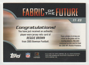 Reggie Brown - Philadelphia Eagles - Fabric of the Future - Jersey (NFL Football Card) 2005 Bowman # FF-RB Mint