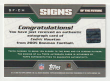 Load image into Gallery viewer, Cedric Houston - New York Jets - Signs of the Future - Autographs (NFL Football Card) 2005 Bowman # SF-CH Mint

