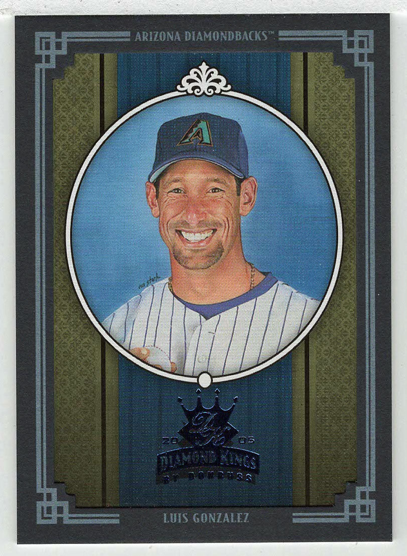 Luis Gonzalez 19/100 - Arizona Diamondbacks - Framed Blue (MLB Baseball Card) 2005 Donruss Diamond Kings # 307 Mint