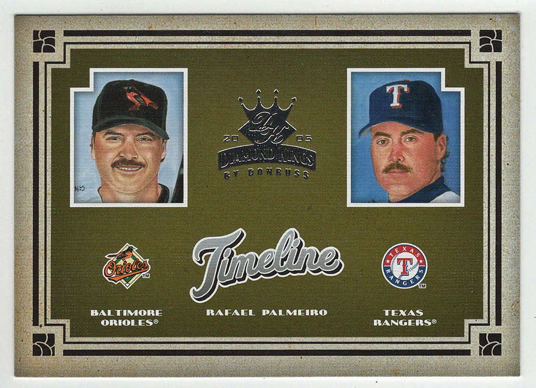 Rafael Palmeiro - Timeline (MLB Baseball Card) 2005 Donruss Diamond Kings # T-8 Mint