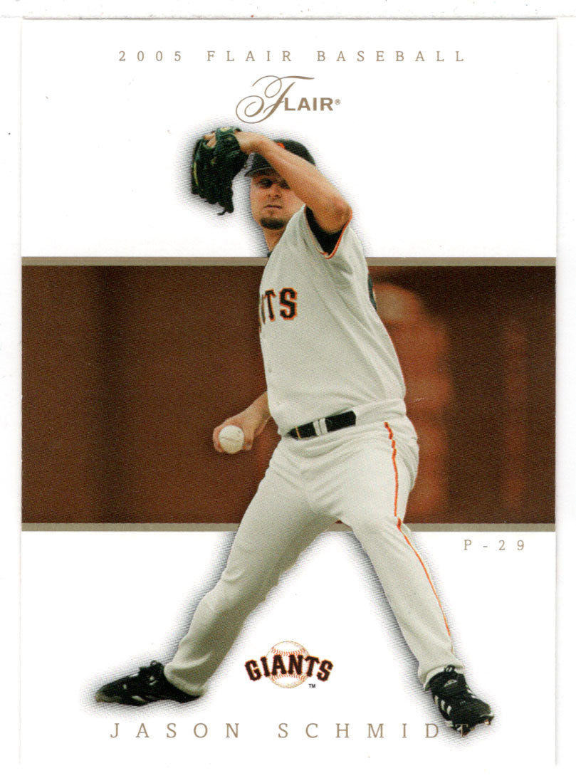 Jason Schmidt - San Francisco Giants (MLB Baseball Card) 2005 Fleer Flair # 9 Mint