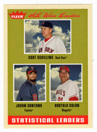 Curt Schilling - Johan Santana - Bartolo Colon - Statistical Leaders (MLB Baseball Card) 2005 Fleer Tradition # 3 Mint