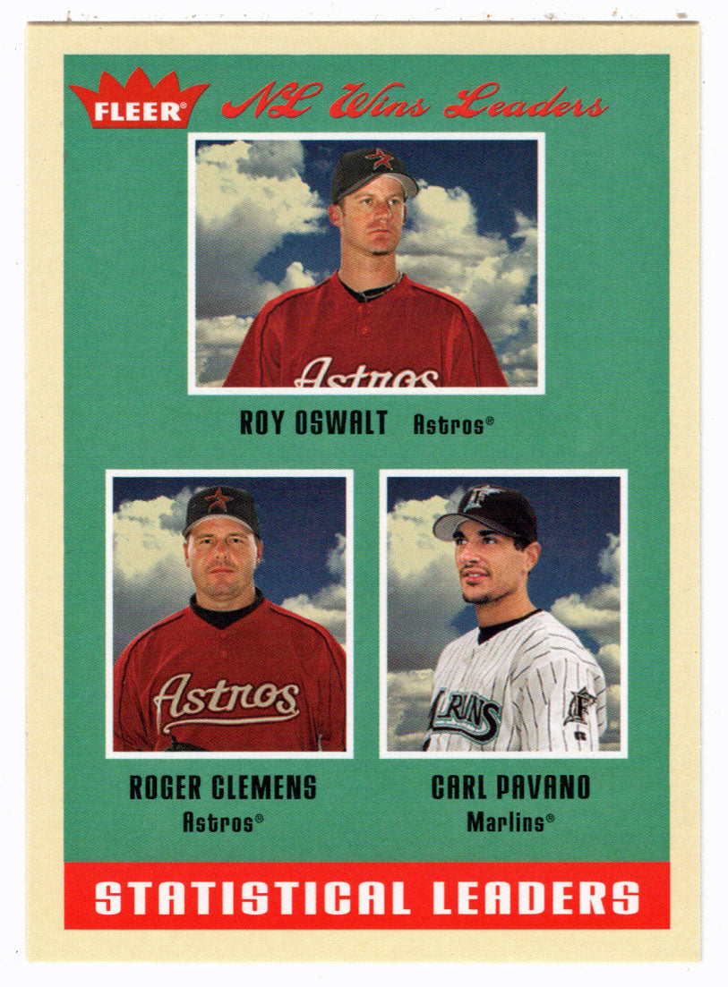 Carl Pavano - Roy Oswalt - Roger Clemens - Statistical Leaders (MLB Baseball Card) 2005 Fleer Tradition # 4 Mint