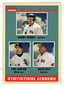 David Ortiz - Manny Ramirez - Paul Konerko - Statistical Leaders (MLB Baseball Card) 2005 Fleer Tradition # 9 Mint