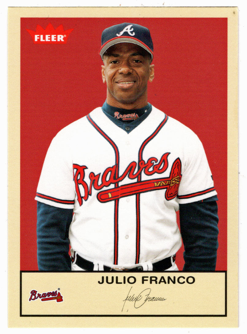 Julio Franco - Atlanta Braves (MLB Baseball Card) 2005 Fleer Tradition # 85 Mint