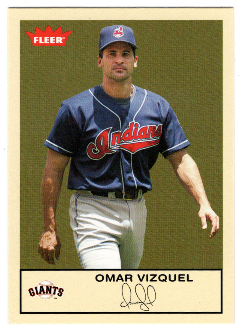 Omar Vizquel - Cleveland Indians (MLB Baseball Card) 2005 Fleer Tradition # 155 Mint