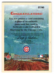 Nomar Garciaparra - Chicago Cubs - Diamond Tributes - Game Used Bat (MLB Baseball Card) 2005 Fleer Tradition # NG Mint