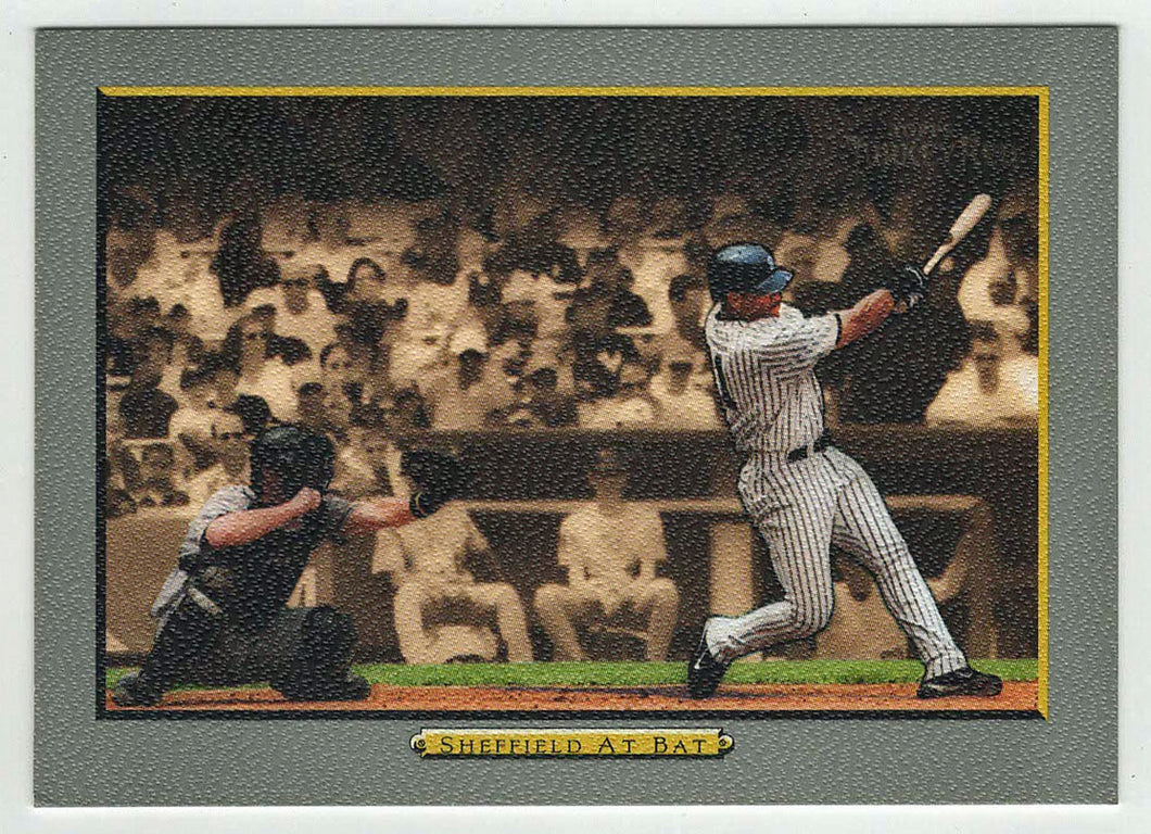 Gary Sheffield At Bat - New York Yankees - Checklist (MLB Baseball Card) 2005 Topps Turkey Red # 44 Mint