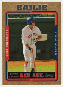 Stefan Bailie 1675/2005 - Boston Red Sox - GOLD (MLB Baseball Card) 2005 Topps Update # 272 Mint