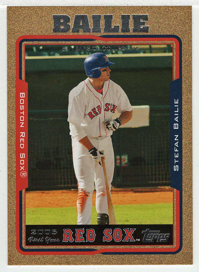 Stefan Bailie 1675/2005 - Boston Red Sox - GOLD (MLB Baseball Card) 2005 Topps Update # 272 Mint