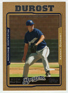 Kenny Durost 349/2005 - Milwaukee Brewers- GOLD (MLB Baseball Card) 2005 Topps Update # 291 Mint