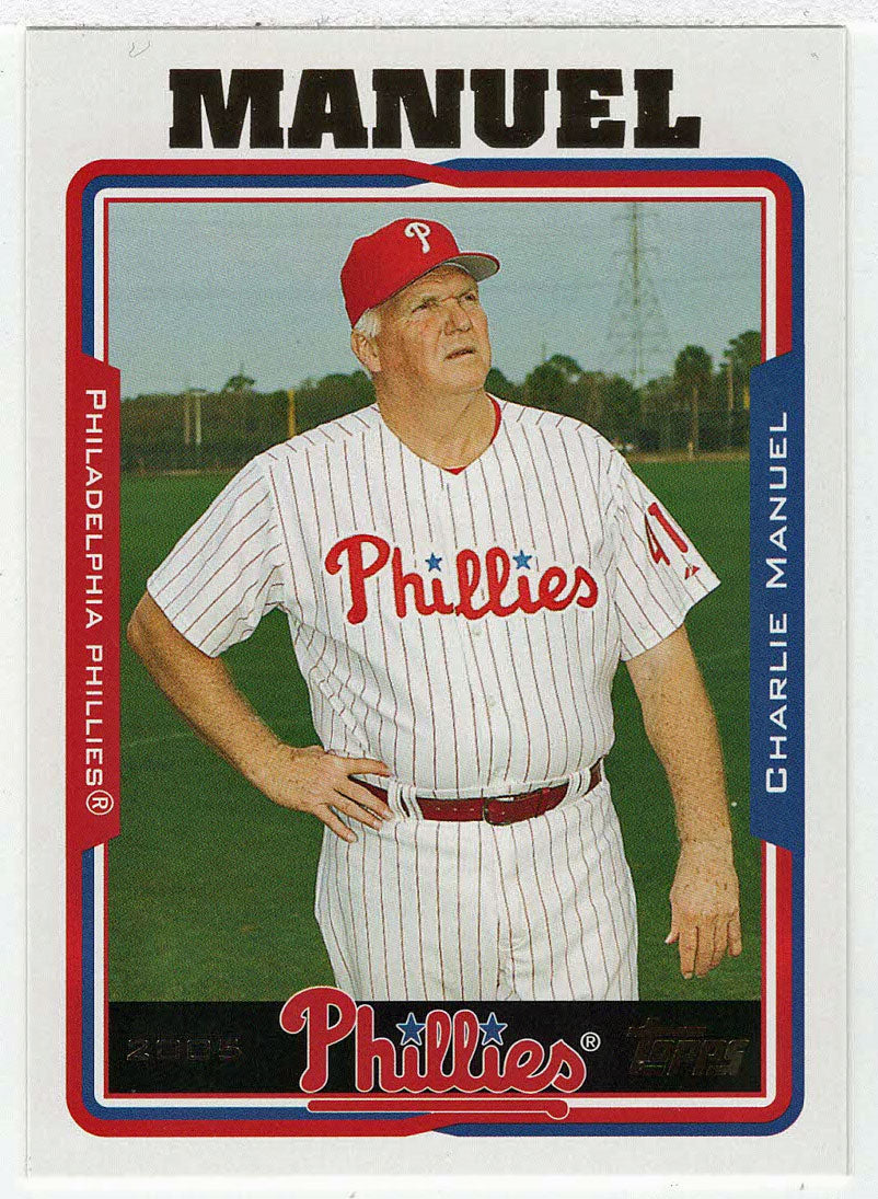 Charlie Manuel - Philadelphia Phillies - Manager (MLB Baseball Card) 2005 Topps Update # 87 Mint