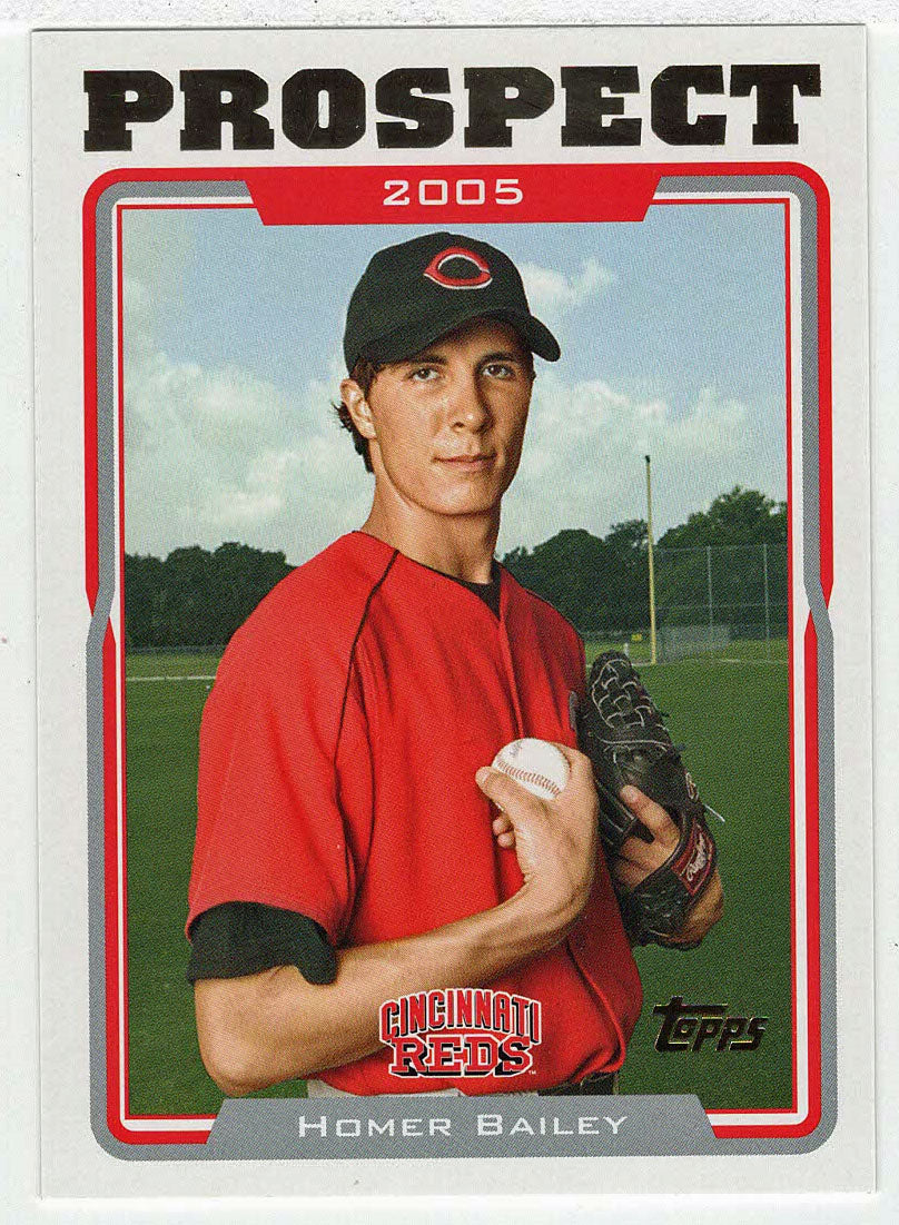 Homer Bailey - Cincinnati Reds - Prospect (MLB Baseball Card) 2005 Topps Update # 91 Mint