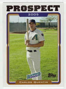 Carlos Quentin - Arizona Diamondbacks - Prospect (MLB Baseball Card) 2005 Topps Update # 102 Mint
